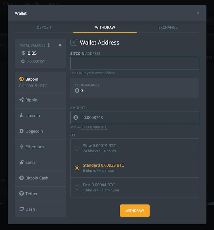 Payment Methods and Withdrawals